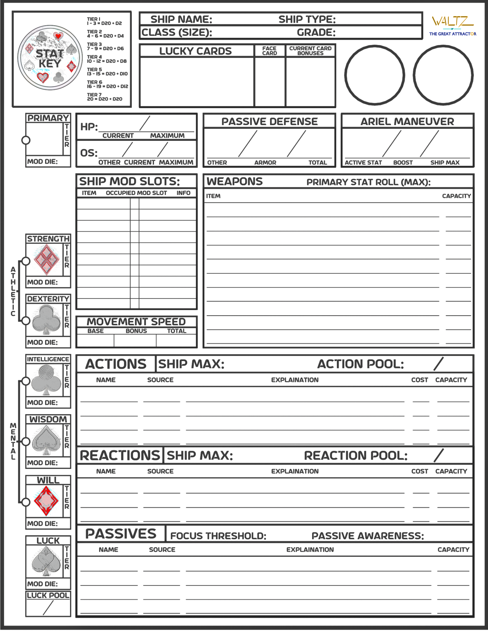 Star Ship Sheet